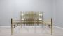 Letto vintage attr. Luciano Frigerio in ottone dorato, anni '70                            