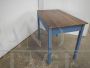 Tavolo da cucina vintage in legno laccato azzurro, anni '50
