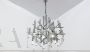 Lampadario di Gaetano Sciolari cromato a 15 luci, anni '70                            