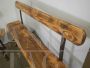 Coppia di panchine rustiche in legno anni '50