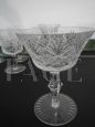 Set di 12 bicchieri vintage in cristallo lavorato