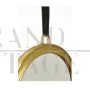 Specchio vintage rotondo anni ’50 in ottone 