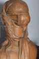 Scultura liberty con busto di nobildonna in terracotta, Toscana anni '20