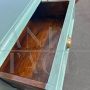 Piccola credenza liberty provenzale laccata verde, primi '900