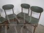 Set di 6 sedie in faggio e similpelle verde, 1950                            