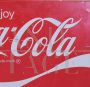 Insegna Coca Cola vintage americana in latta                            