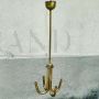 Lampadario stile Guglielmo Ulrich in ottone, anni '40
