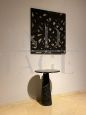 Tavolino in Marmo Nero Marquina stile Angelo Mangiarotti
