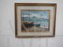 Fantuzzi - dipinto spiaggia con barche                           