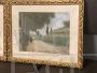Menotti Pertici - coppia di dipinti a pastello con paesaggi toscani