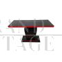 Consolle bifacciale in stile Art Déco laccata rossa e nera