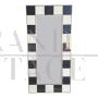 Specchiera retroilluminata in vetro bianco e nero