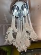 Lampadario Venini anni '70 in vetro Murano a calle