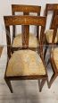 Set di 6 sedie a gondola antiche intarsiate