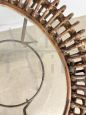 Raro tavolino Bonacina in bamboo, vetro e ferro, anni '50