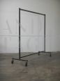 Appenderia stender vintage industriale con rotelle, anni '70 
