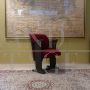 Sedia da cinema vintage in velluto rosso                            