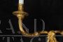 Coppia di applique antiche Napoleone III in bronzo dorato cesellato