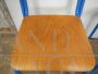 Coppia sedie scolastiche vintage blu anni '80