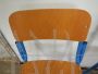 Coppia sedie scolastiche vintage blu anni '80