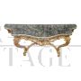 Consolle da parete intagliata e dorata in stile Luigi XV                            