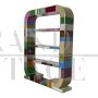 Libreria bifacciale di stile Art Déco in vetro di Murano multicolore