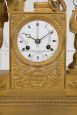 Orologio antico Impero francese in bronzo dorato, XIX secolo