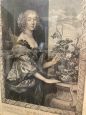 Coppia di incisioni del '600 con Dorothea e Philip Herbert IV di Van Dyck