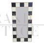 Specchiera retroilluminata in vetro bianco e nero                            