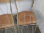Coppia di sedie Mullca beige impilabili con seduta in legno chiaro, anni '60