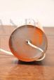 Lampada design italiana in vetro rostrato e metallo arancione, anni '50