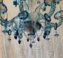 Lampadario A.V.E.M. vintage in vetro di Murano blu