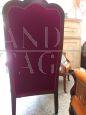 Poltrona d'epoca primi '800 in velluto bordeaux e stoffa