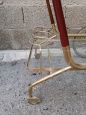 Carrello portavivande di Cesare Lacca in legno, ottone e vetro