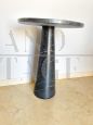 Tavolino in Marmo Nero Marquina stile Angelo Mangiarotti