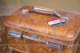 Valigetta beauty case vintage American Tourister marrone anni '60                            