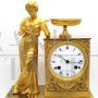 Orologio parigina Impero in bronzo dorato, firmato e datato 1819