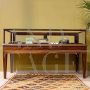 Vetrina espositore vintage americano in legno