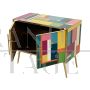 Credenza a due ante in vetro di Murano multicolore