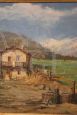 A. Scocchera - Dipinto olio su compensato con paesaggio di montagna                            
