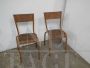 Set di 4 sedie Mullca marroni impilabili con seduta in legno scuro, anni '60