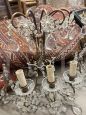 Coppia di appliques dei primi del '900 con gocce di cristallo