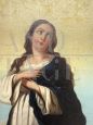 Immacolata concezione - dipinto antico olio su tela di scuola italiana