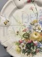 Grande piatto antico in maiolica Nove Bassano con decoro floreale