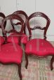 Set di 4 sedie Luigi Filippo restaurate