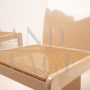 Set di 4 sedie design di Pierluigi Molinari per Pozzi con seduta in paglia di Vienna