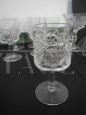 Set di 12 bicchieri vintage in cristallo lavorato
