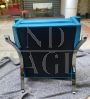 Coppia di poltrone 875 di Ico Parisi per Cassina in pelle blu petrolio