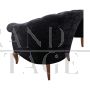 Coppia di poltrone Chesterfield in velluto nero