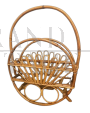 Porta riviste rotondo vintage design in bamboo anni '60                            